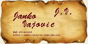 Janko Vajović vizit kartica